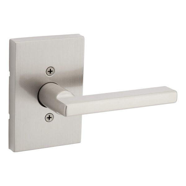 Kwikset Halifax Lever with Rectangular Rose Half Dummy Door Lock Satin Nickel Finish 788HFLRCT-15 - main